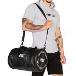 MuscleCloth Deri Silindir Çanta Siyah