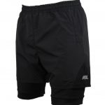 MuscleCloth Training 2 in 1 Erkek Taytlı Şort Siyah