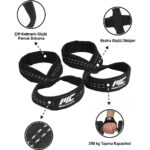 MuscleCloth 8 Loop Lifting Straps Siyah