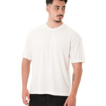 MuscleCloth Basic Oversize T-Shirt Kırık Beyaz