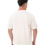 MuscleCloth Basic Oversize T-Shirt Kırık Beyaz