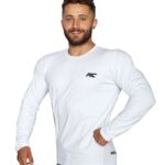 MuscleCloth Basic Uzun Kollu T-Shirt Beyaz