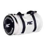 MuscleCloth Deri Silindir Çanta Beyaz