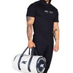 MuscleCloth Deri Silindir Çanta Beyaz