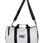 MuscleCloth Deri Silindir Çanta Beyaz