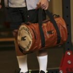 MuscleCloth Deri Silindir Çanta Vizon