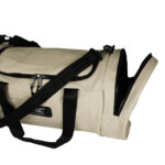 MuscleCloth Elite Duffel Bag Silindir Spor Çanta Bej