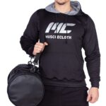MuscleCloth Elite Duffel Bag Silindir Spor Çanta Siyah