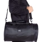 MuscleCloth Elite Duffel Bag Silindir Spor Çanta Siyah