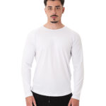 MuscleCloth Elite Reglan Uzun Kollu T-Shirt Beyaz