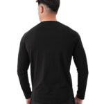 MuscleCloth Elite Reglan Uzun Kollu T-Shirt Siyah