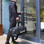 MuscleCloth Glory Silindir Çanta Siyah Beyaz