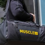 MuscleCloth Glory Silindir Çanta Siyah Turuncu