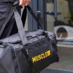 MuscleCloth Glory Silindir Çanta Siyah Turuncu