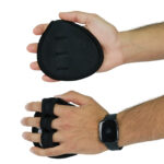 MuscleCloth Grip Pads Fitness Eldiveni Siyah