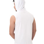 MuscleCloth Icon Kapüşonlu Kolsuz T-Shirt Beyaz