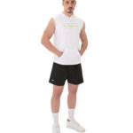 MuscleCloth Icon Kapüşonlu Kolsuz T-Shirt Beyaz