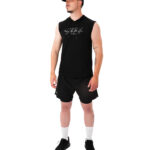 MuscleCloth Icon Kapüşonlu Kolsuz T-Shirt Siyah