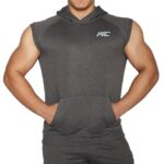 MuscleCloth Kapüşonlu Kolsuz Yelek Gri