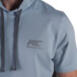 MuscleCloth MC-X Kapüşonlu Kısa Kollu Sweatshirt Açık Mavi