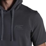 MuscleCloth MC-X Kapüşonlu Kısa Kollu Sweatshirt Füme