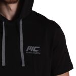 MuscleCloth MC-X Kapüşonlu Kısa Kollu Sweatshirt Siyah