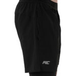 MuscleCloth Performance 2 In 1 Erkek Taytlı Şort Siyah