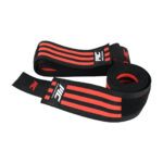MuscleCloth Pro Knee Wraps Diz Bandajı 2’Li Paket – Cırt Bantlı Siyah Kırmızı