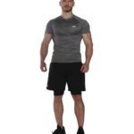 MuscleCloth Pro Stretch Kısa Kollu T-Shirt Füme