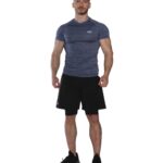 MuscleCloth Pro Stretch Kısa Kollu T-Shirt Lacivert