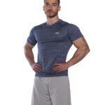 MuscleCloth Pro Stretch Kısa Kollu T-Shirt Lacivert