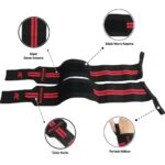 MuscleCloth Pro Wrist Wraps 2’li Paket Siyah Kırmızı