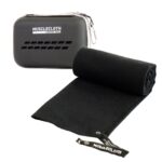 MuscleCloth Quick Dry Çantalı Spor Havlusu Siyah