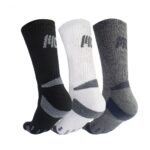 MuscleCloth Stay Fresh Uzun Çorap 3’Lü Paket Gri Beyaz Siyah