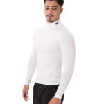 MuscleCloth Tech Mock Uzun Kollu T-Shirt Beyaz