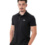 MuscleCloth Tech Polo Yaka T-Shirt Siyah
