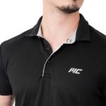 MuscleCloth Tech Polo Yaka T-Shirt Siyah