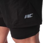 MuscleCloth Training 2 in 1 Erkek Taytlı Şort Siyah