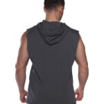 MuscleCloth Training Club Kapüşonlu Kolsuz Sweatshirt Füme