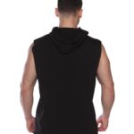 MuscleCloth Training Club Kapüşonlu Kolsuz Sweatshirt Siyah