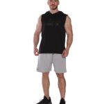 MuscleCloth Training Club Kapüşonlu Kolsuz Sweatshirt Siyah