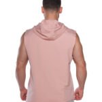MuscleCloth Training Club Kapüşonlu Kolsuz Sweatshirt Somon
