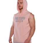 MuscleCloth Training Club Kapüşonlu Kolsuz Sweatshirt Somon