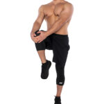 MuscleCloth Training Erkek 3/4 Tayt Siyah