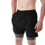 MuscleCloth Training Erkek Şort Tayt Füme