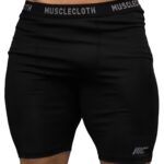 MuscleCloth Training Erkek Şort Tayt Siyah