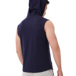 MuscleCloth Training Kapüşonlu Kolsuz T-Shirt Lacivert