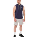 MuscleCloth Training Kapüşonlu Kolsuz T-Shirt Lacivert