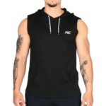 MuscleCloth Training Kapüşonlu Kolsuz T-Shirt Siyah