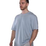 MuscleCloth Washed Oversize T-Shirt Açık Mavi
